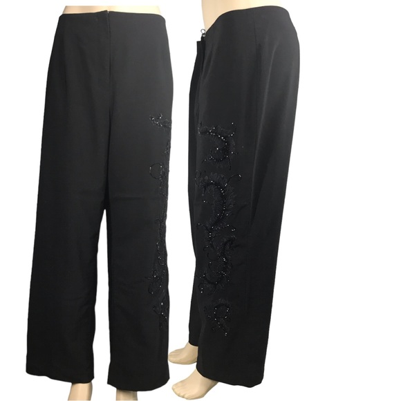 MXM Black Gorgeous Elegant Embezzlement Rhinestone Formal Pants Size 18 - Picture 10 of 15